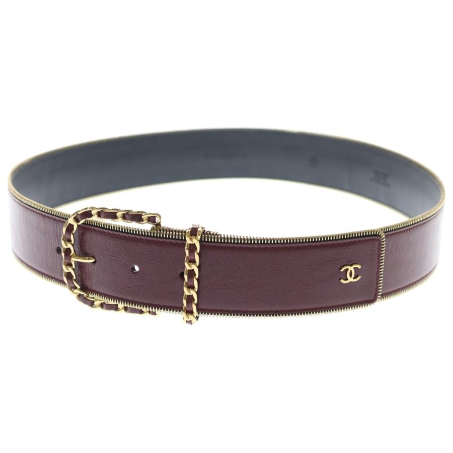 CHANEL（シャネル） レザーベルト レッド ゴールド金具 : BRING Yahoo