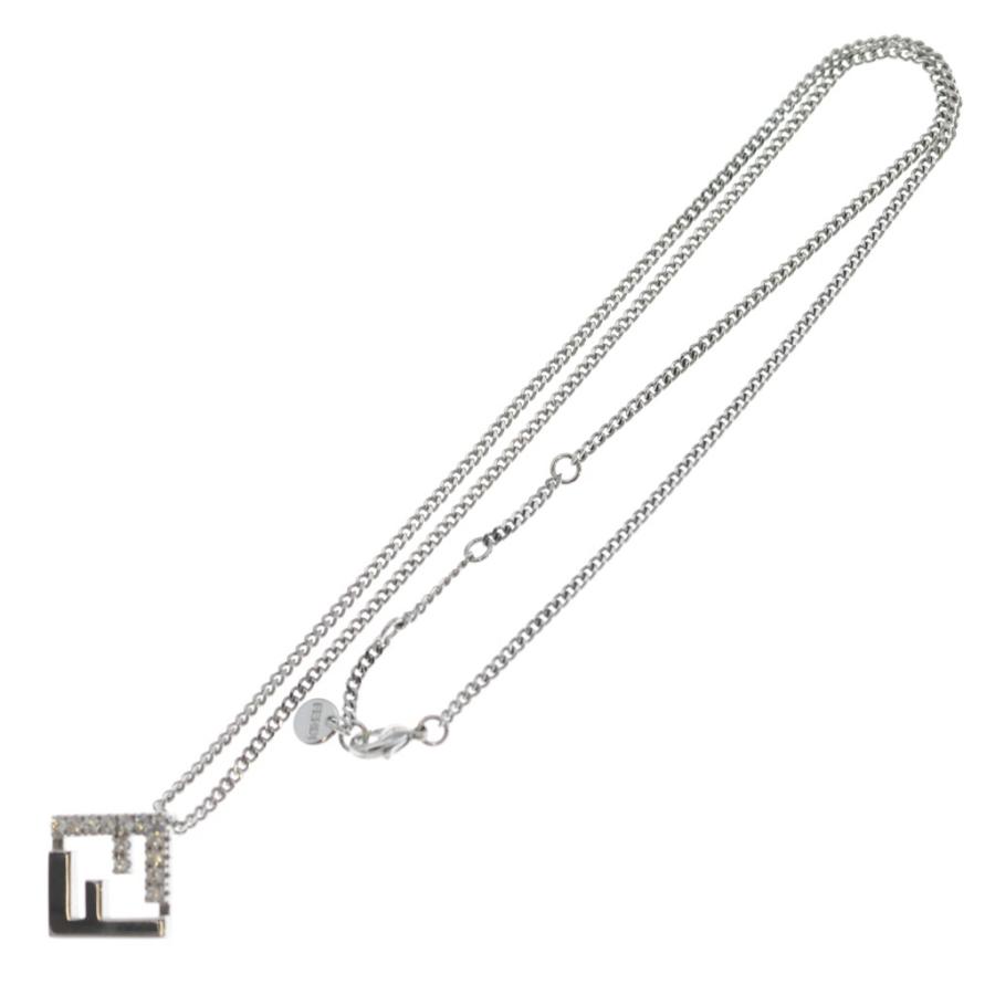 FENDI チェーンネックレス FFロゴ FENDI（フェンディ） FFロゴ ラインストーン ネックレス ペンダント