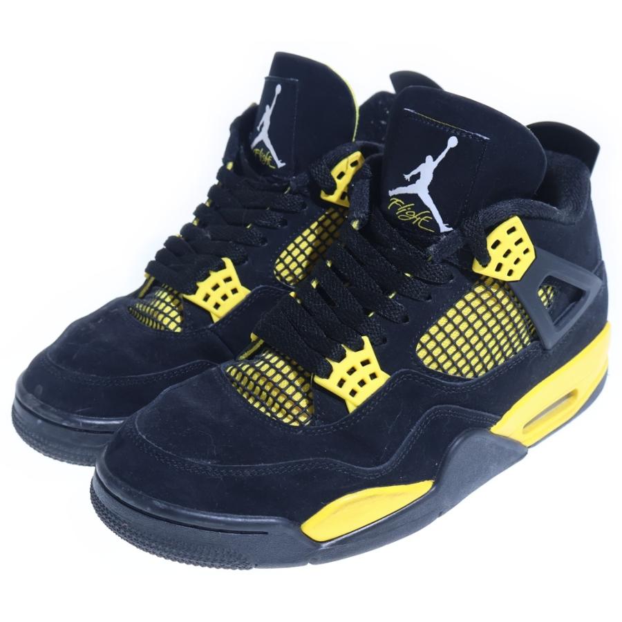 NIKE ナイキ AIR JORDAN 4 RETRO THUNDER エアジョーダン 4 レトロ サンダー ハイカットスニーカー ブラック/イエロー US9/27cm DH6927-017 NIKE（ナイキ） AIR JORDAN 4 RETRO THUNDER エアジョーダン 4 レトロ