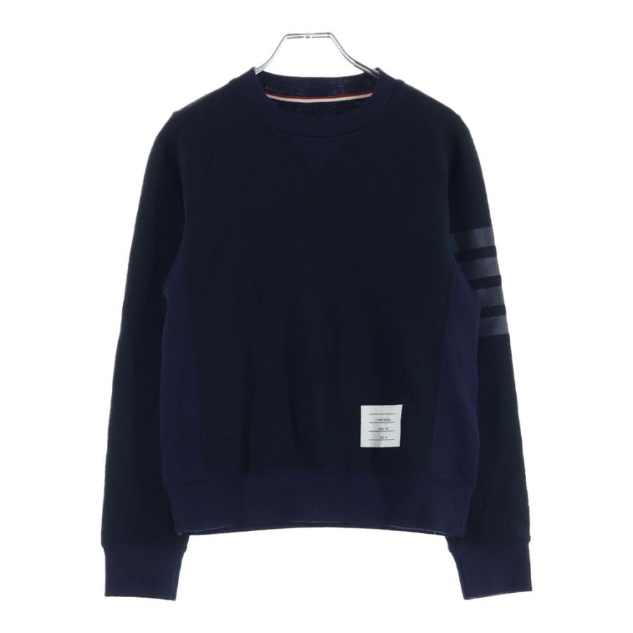 THOM BROWNE トムブラウン ウール スウェットトレーナー ネイビー MJT006AK7618 THOM BROWNE（トム ブラウン） ウール スウェットトレーナー ネイビー