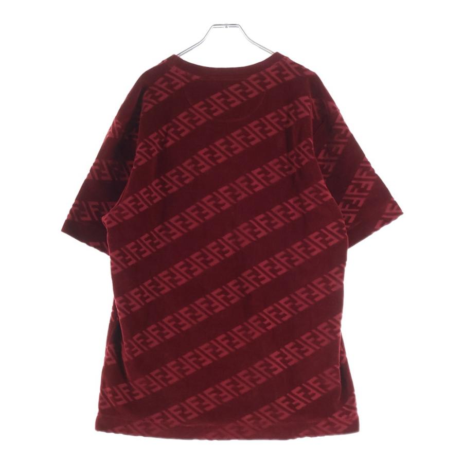 FENDI（フェンディ） FFロゴ ベロア クルーネック 半袖Tシャツ