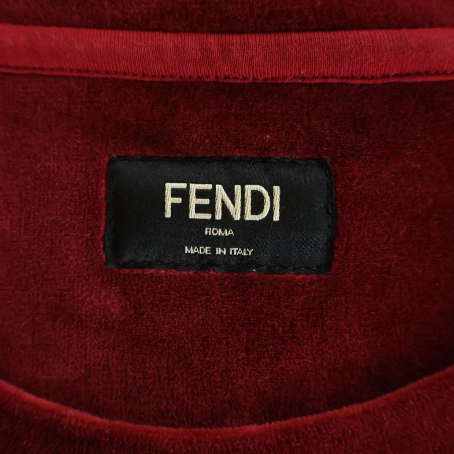 FENDI（フェンディ） FFロゴ ベロア クルーネック 半袖Tシャツ
