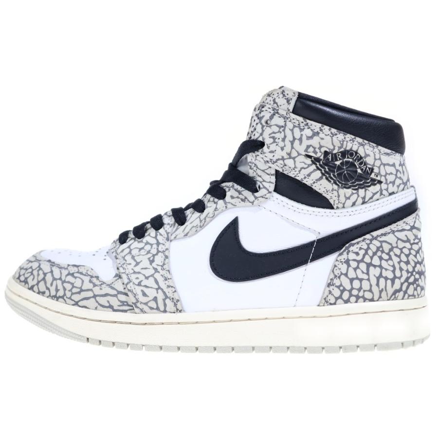 NIKE ナイキ AIR JORDAN 1 RETRO HIGH OG WHITE CEMENT ELEPHANT DZ5485-052 エアジョーダン1 ホワイトセメント ハイカットスニーカー ホワイト/グレー US9/27cm NIKE（ナイキ） AIR JORDAN 1 RETRO HIGH OG WHITE CEMENT ELEPHANT