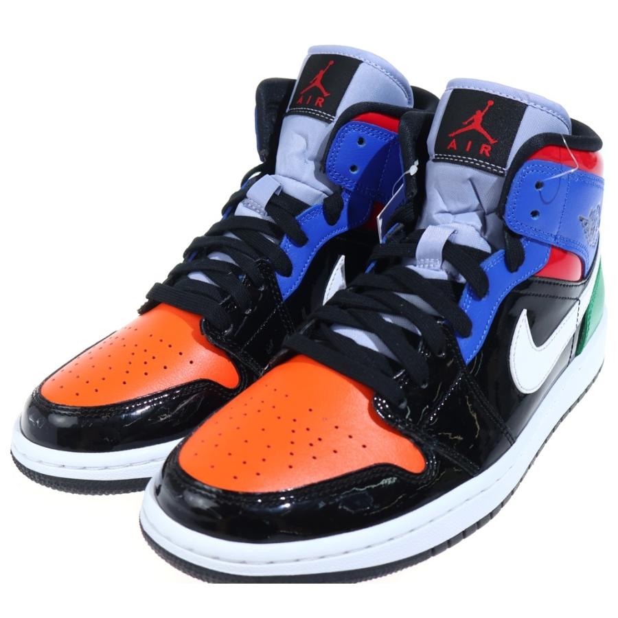 NIKE ナイキ WMNS AIR JORDAN 1 MID Multi Patent CV5276-001 ウィメンズ エアジョーダン1 ミッド マルチパテント マルチ US10/27cm NIKE（ナイキ） WMNS AIR JORDAN 1 MID Multi Patent CV5276-001