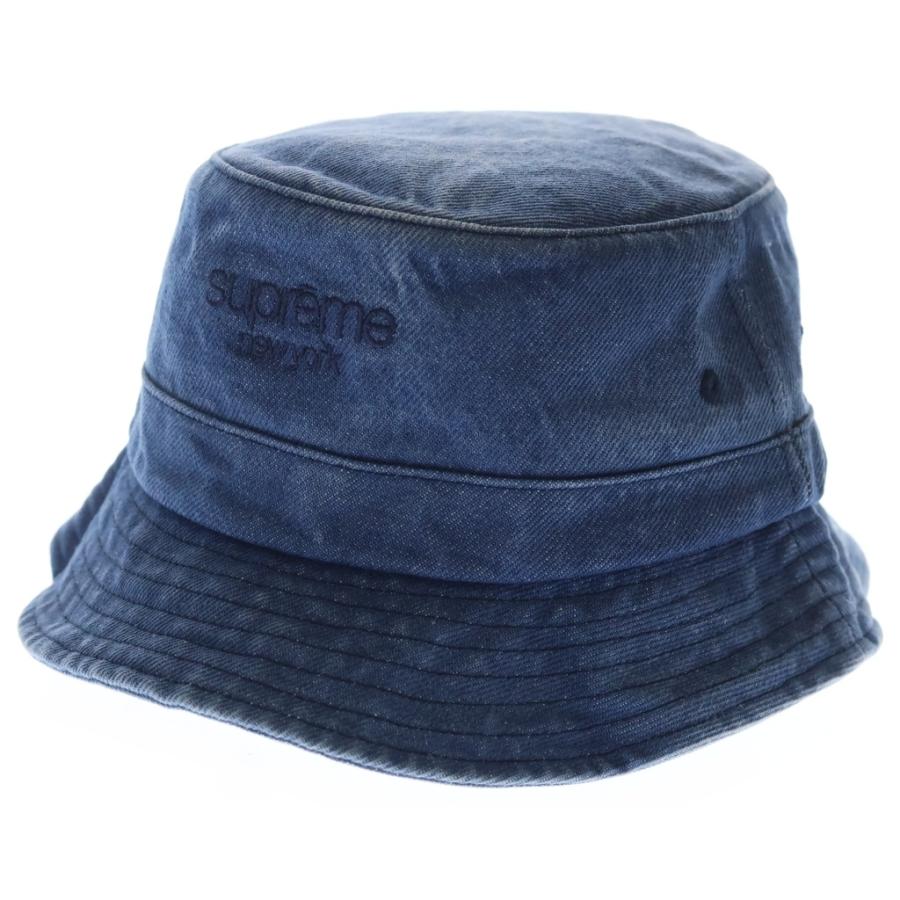 SUPREME シュプリーム 24AW Classic Logo Crusher クラシックロゴ クラッシャー デニムバケットハット インディゴ Supreme（シュプリーム） 24AW Classic Logo Crusher クラシックロゴ