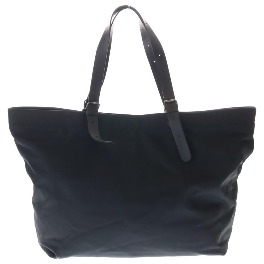 JIL SANDER ブラックレザー ハンドバッグ JIL SANDER（ジルサンダー） ナイロン/レザー トートバッグ