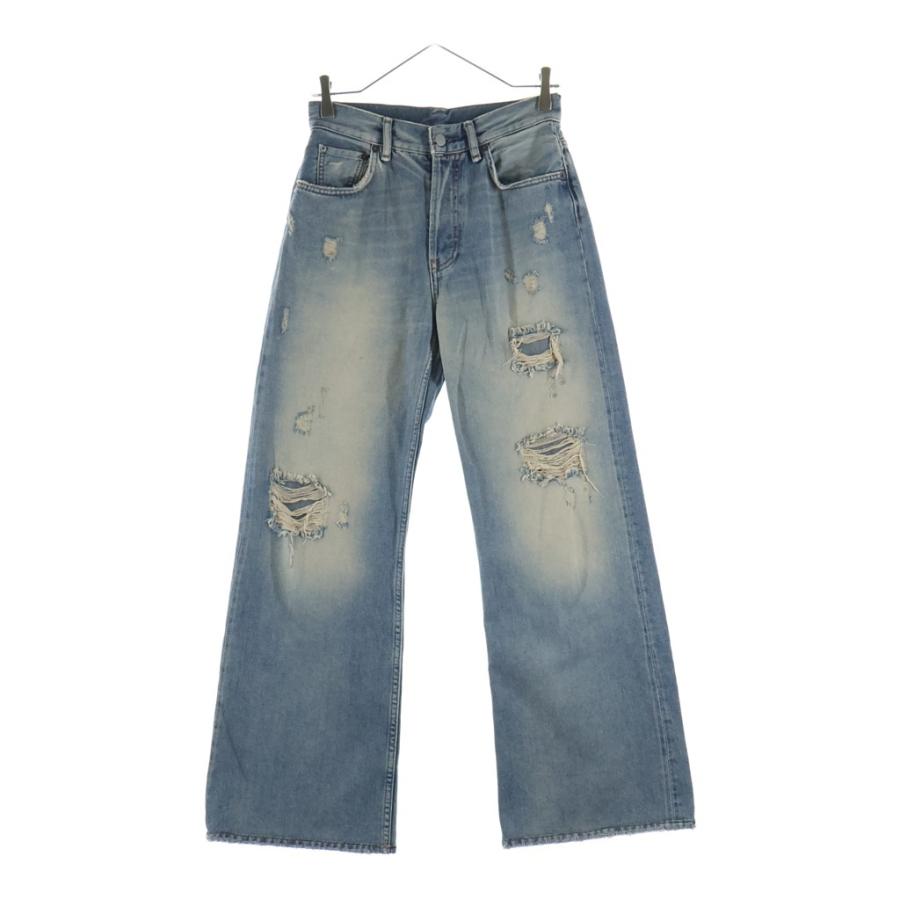 Acne Studios アクネ ストゥディオズ 2021F ルーズフィットジーンズ ダメージ加工デニムパンツ インディゴ A00383 Acne Studios（アクネ ストゥディオズ） アクネ ストゥディオズ 2021F