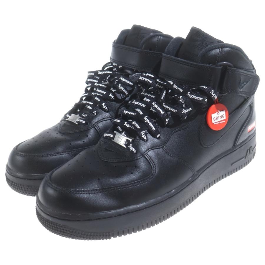 ナイキ NIKE × シュプリーム Supreme 【 AIR FORCE 1 MID BLACK FZ8784 001 】 エア フォース ミッド ブラック スニーカー f31663 Supreme（シュプリーム） ×NIKE AIR FORCE 1 MID BLACK FZ8784-001