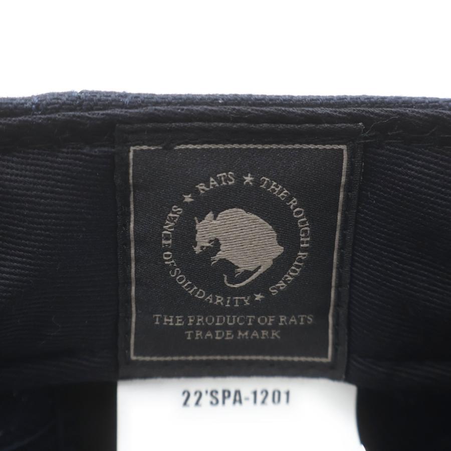 RATS ラッツ EMBROIDERY CAP WAY OF LIFE 刺繍ロゴ ベースボールキャップ 帽子 ネイビー 22'SPA-1201 RATS（ラッツ） EMBROIDERY CAP WAY OF LIFE 刺繍ロゴ ベースボール