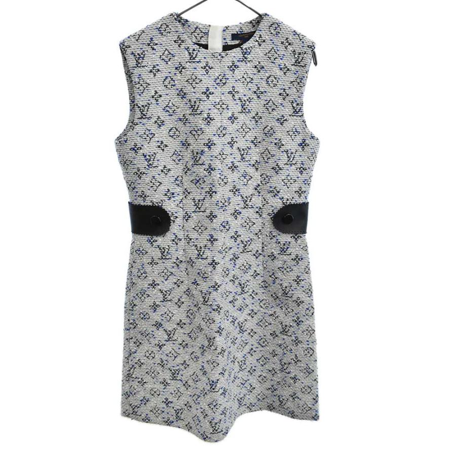 Louis Vuitton ルイヴィトン 19ss モノグラム総柄ツイードノースリーブワンピース Olhodaguadocasado Al Gov Br