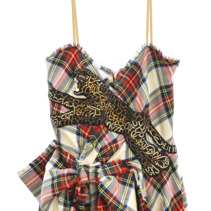 超目玉アイテム Gucci グッチ ビジュータイガーチェック柄ワンピースドレス コレク 絶賛 Yalaphone Com