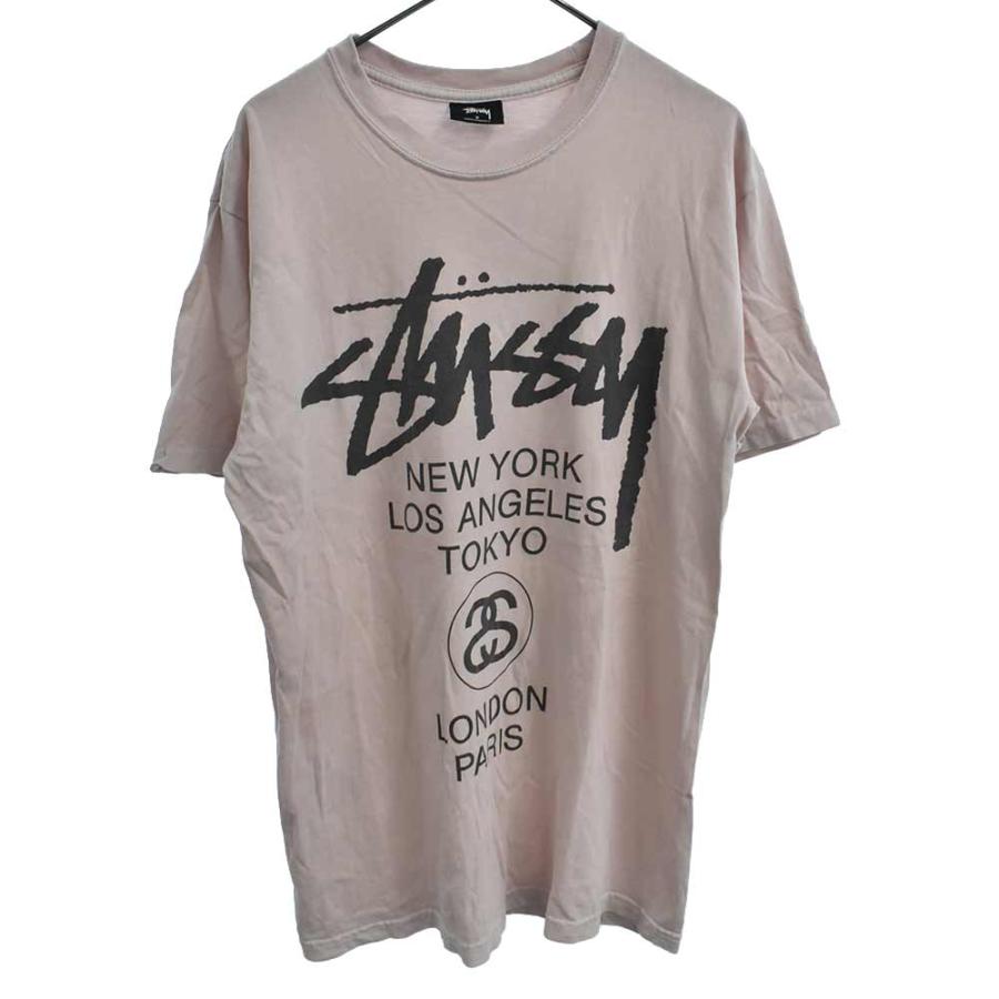 Stussy ステューシー World Tour S S Tee ワールドツアーロゴ半袖tシャツ ピンク カットソー 90g Bring Yahoo ショップ 通販 Yahoo ショッピング