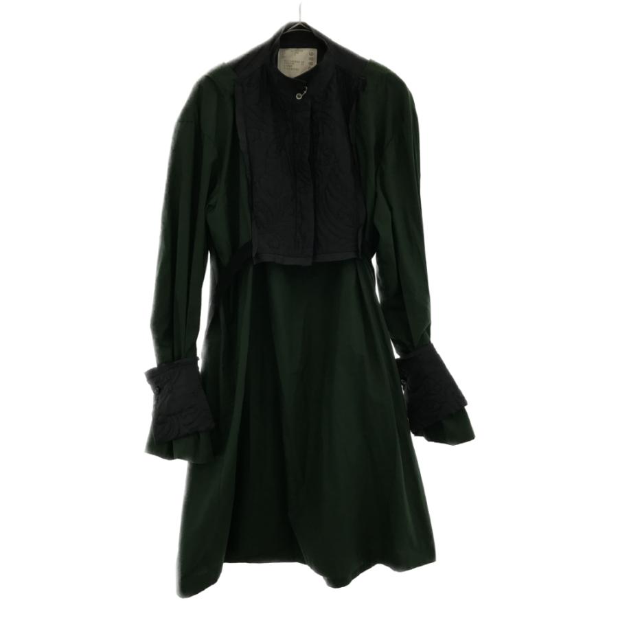 21超人気 Sacai サカイ 16aw ベルト付きステッチワーク バイカラーシャツワン 72時間限定タイムセール Www Yalaphone Com