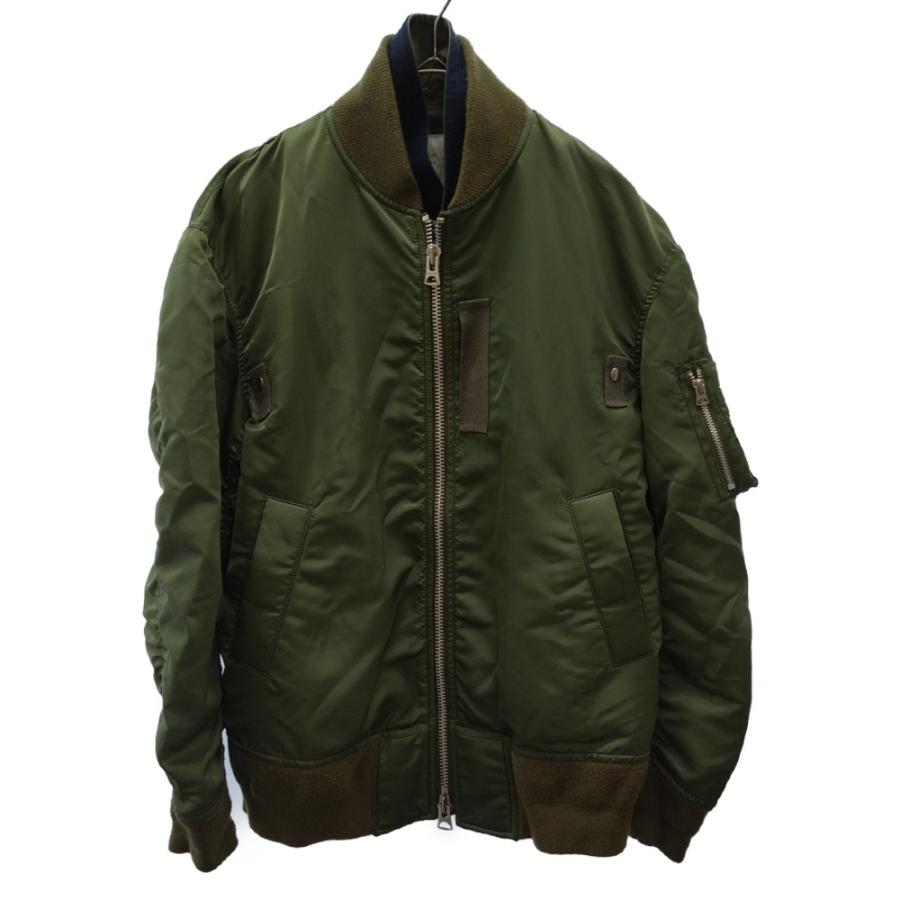 売り切れ必至! Sacai カーキ フライトジャケット MA-1ブルゾン Blouson MA-1 (サカイ) - ジャケット 売り切れ必至! Sacai カーキ フライトジャケット MA-1ブルゾン Blouson MA-1 (サカイ) - ジャケット
