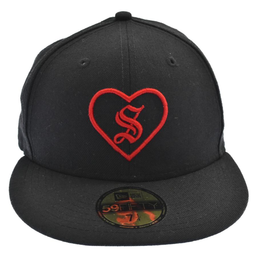 SUPREME ブラック ベースボールキャップ S刺繍 Supreme 59FIFTY ベースボールキャップ 黒 S刺繍