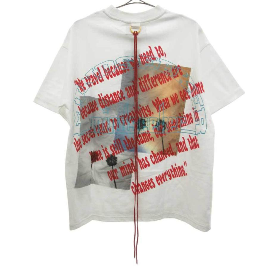 マインドシーカー バック革ひも付き半袖Tシャツ ホワイト : BRING 