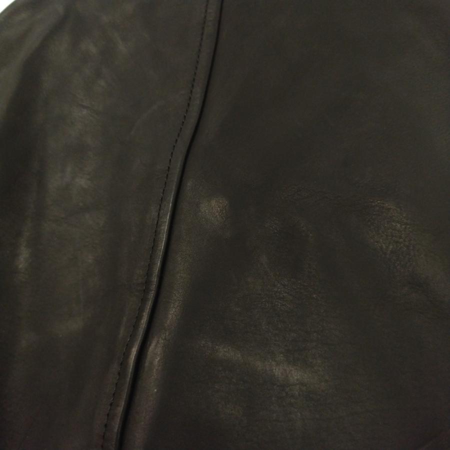 ラウンジリザード　ブラックレザー ジャケット ラウンジリザード シングルレザーライダースジャケット ブルゾン