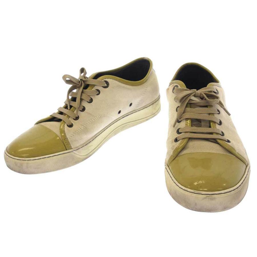 LANVIN ランバン 12SS エナメル パテントトゥ スエードレザー 