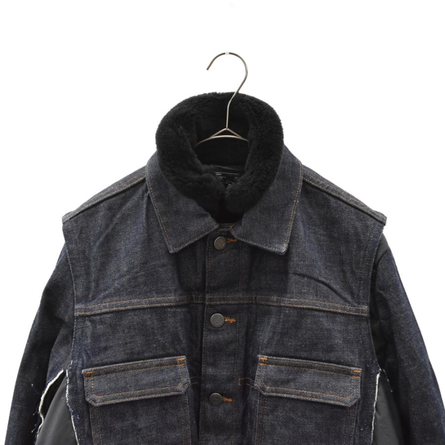 sacai サカイ 20AW×A.P.C アーペーセー デニム フリースライナー sacai サカイ 20AW×A.P.C アーペーセー デニム フリースライナー