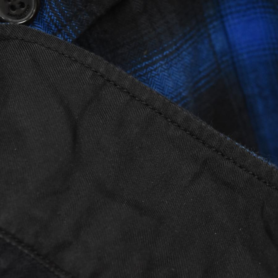 サンローランパリ 16AW オンブレチェック柄 長袖シャツ ブルー : BRING 