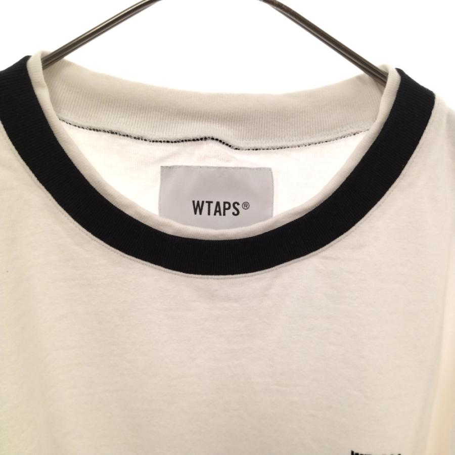 ダブルタップス SNEAK PEAK ポイントロゴ刺繍 コットン 長袖Tシャツ ホワイト 201ATDT-CSM35 - 3