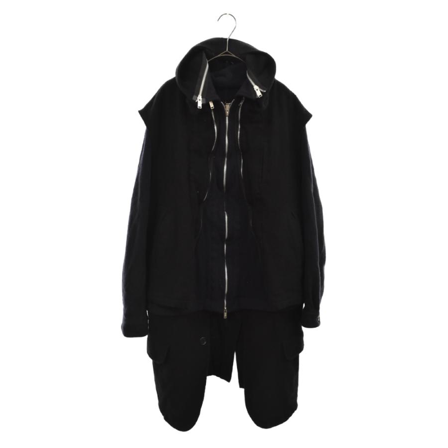 UNDERCOVER アンダーカバー 21AW 縮絨レイヤードブルゾン フード UNDERCOVER アンダーカバー 21AW 縮絨レイヤードブルゾン フード