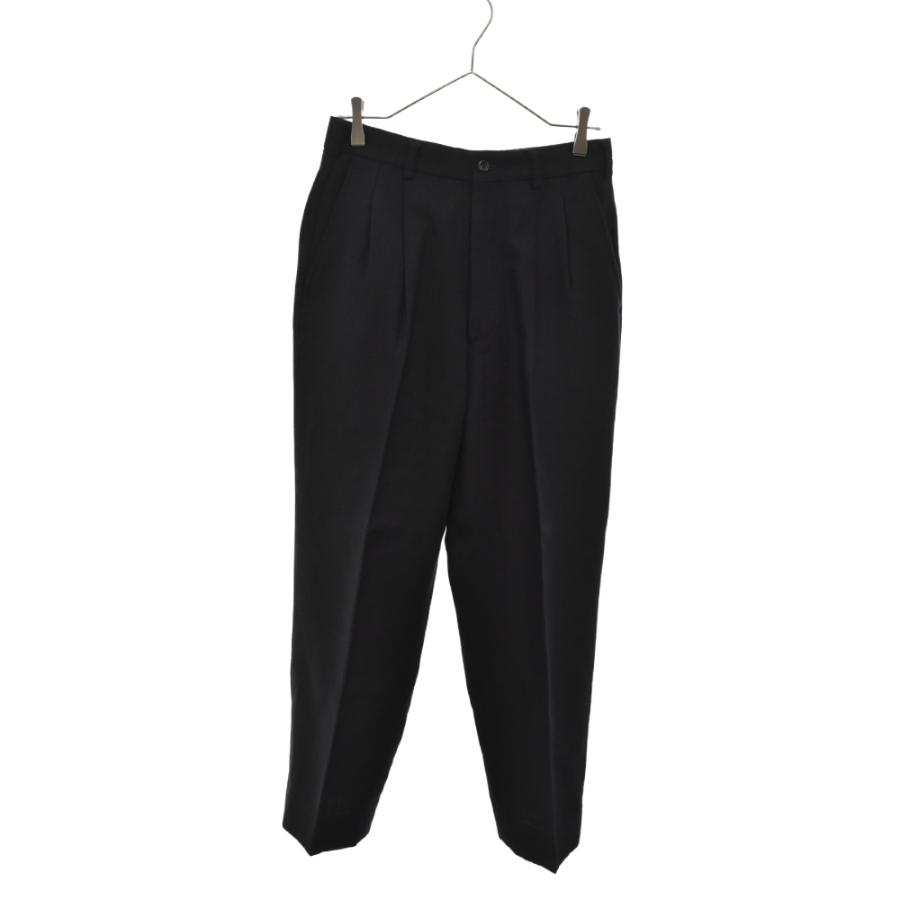 コムデギャルソンオム ウールヘリンボーン 2タックワイドスラックス