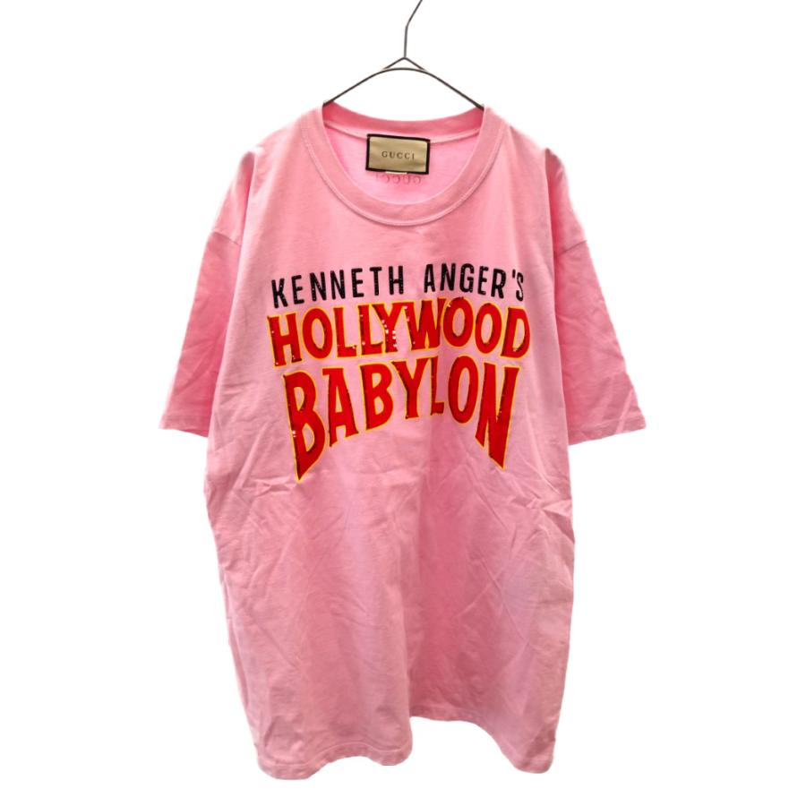 グッチ 22SS ハリウッド プリントデザイン 半袖Tシャツ グッチ 22SS ハリウッド プリントデザイン 半袖Tシャツ