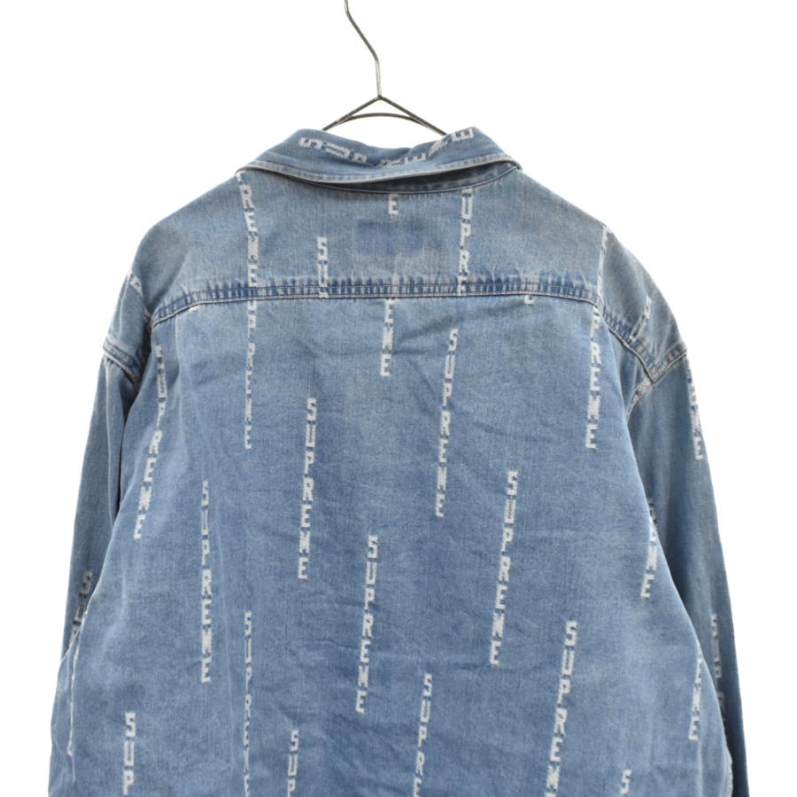 シュプリーム 20AW ロゴ ストライプ ジャガード デニム シャツ シュプリーム 20AW ロゴ ストライプ ジャガード デニム シャツ