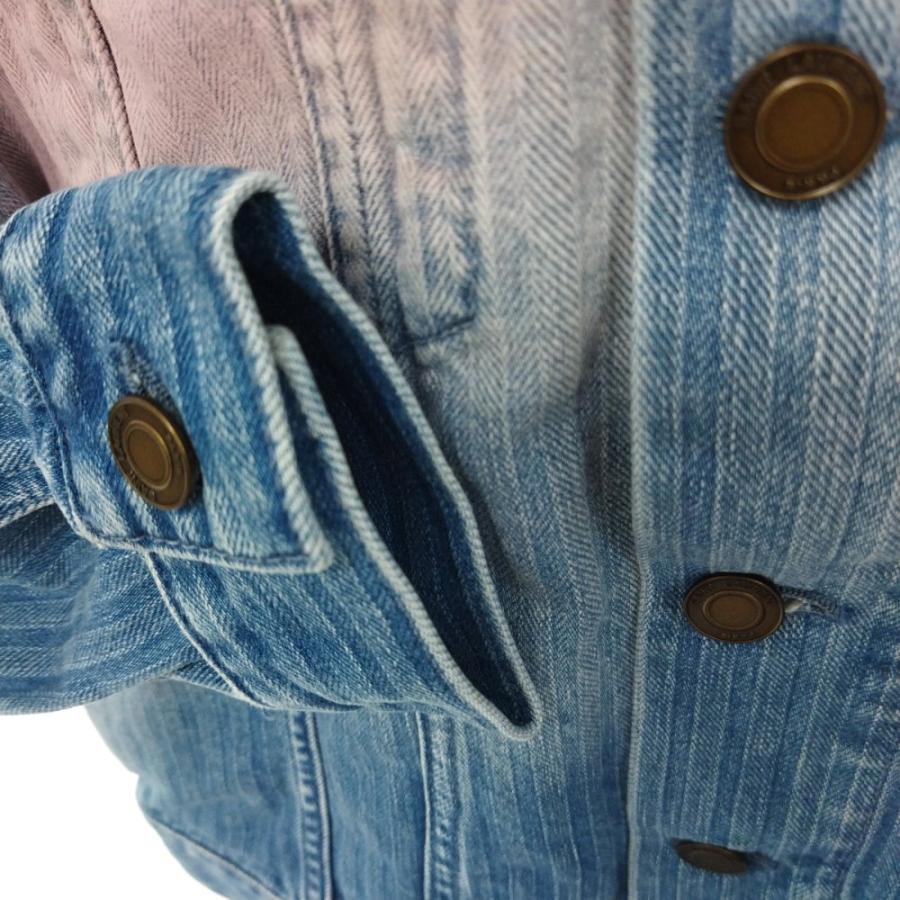 サンローランパリ グラデーションストライプジャガードデニム  