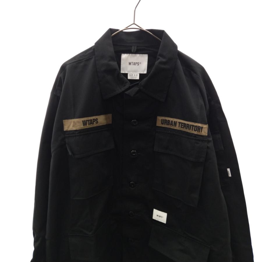 メンズファッション ダブルタップス 21SS ジャングル 長袖ミリタリーシャツ 211WVDT-SHM03 ブラック