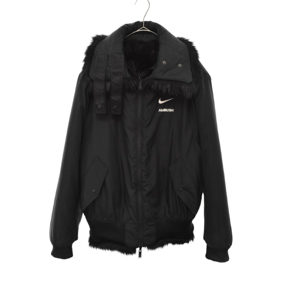 ナイキ ×AMBUSH Reversible Faux Fur Coat Jacket AQ9225-010 ×アン