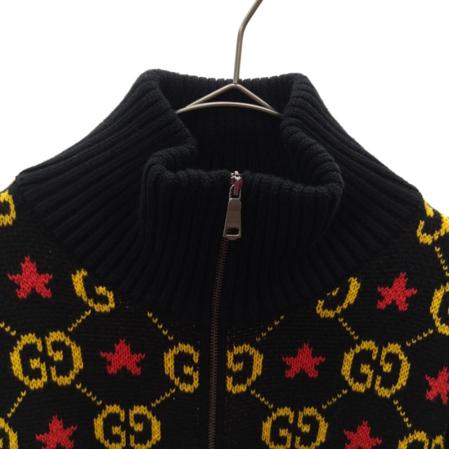 グッチ GGスター 総柄グラフィック ジップアップ ニット ブルゾン  