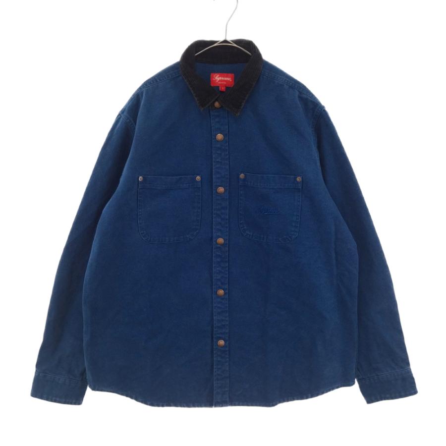 ジャケット・アウター Supreme Script Canvas Snap Shirt Supreme Script Canvas Snap Shirt (FW19) - $138