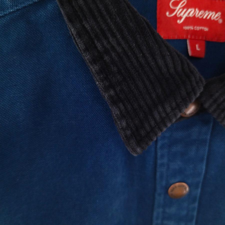 シュプリーム 19AW Script Canvas Snap Shirt スクリプト キャンバス 