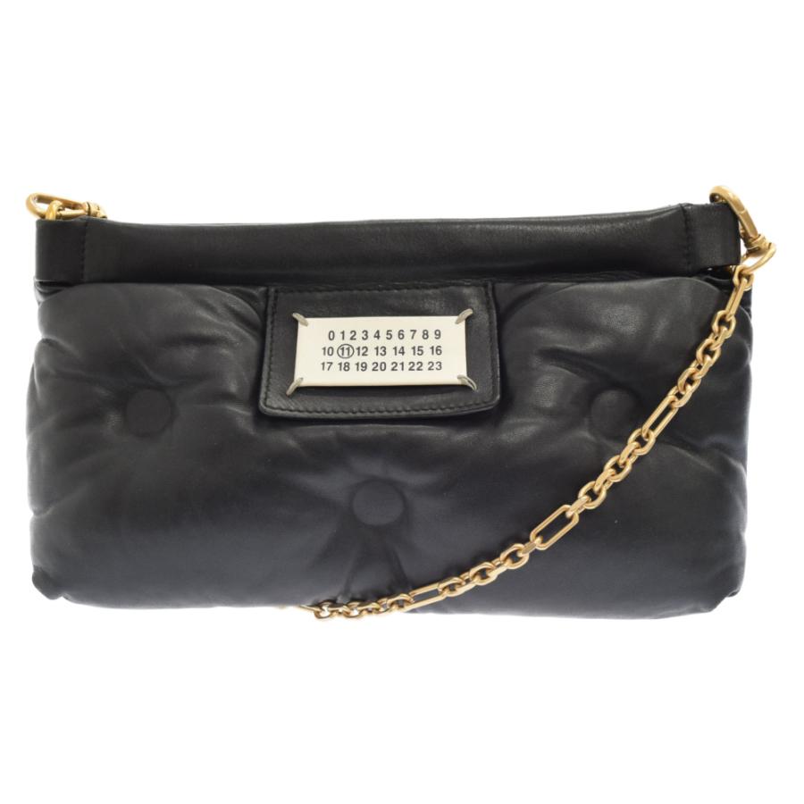 マルタンマルジェラ Red Carpet グラムスラム チェーンショルダー クラッチバッグ ブラック S61WF0021