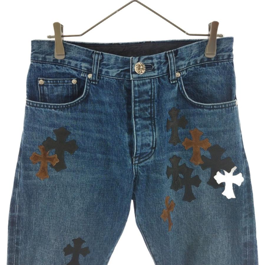 CHROME HEARTS クロムハーツ JEAN STRTLG FBRC クロスパッチ付き CHROME HEARTS クロムハーツ JEAN STRTLG FBRC クロスパッチ付き