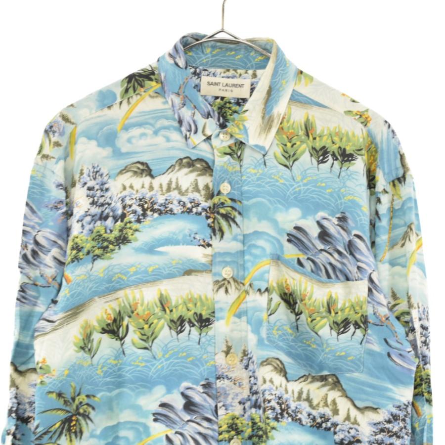 サンローランパリ 16SS エディ期 ハワイアンプリント 長袖 サンローランパリ 16SS エディ期 ハワイアンプリント 長袖