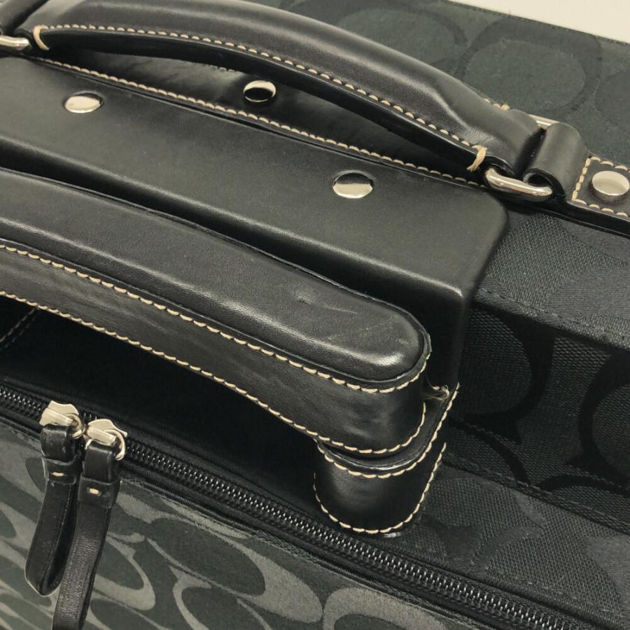 コーチ シグネチャー ロゴ キャンバス レザー キャリーケース スーツ