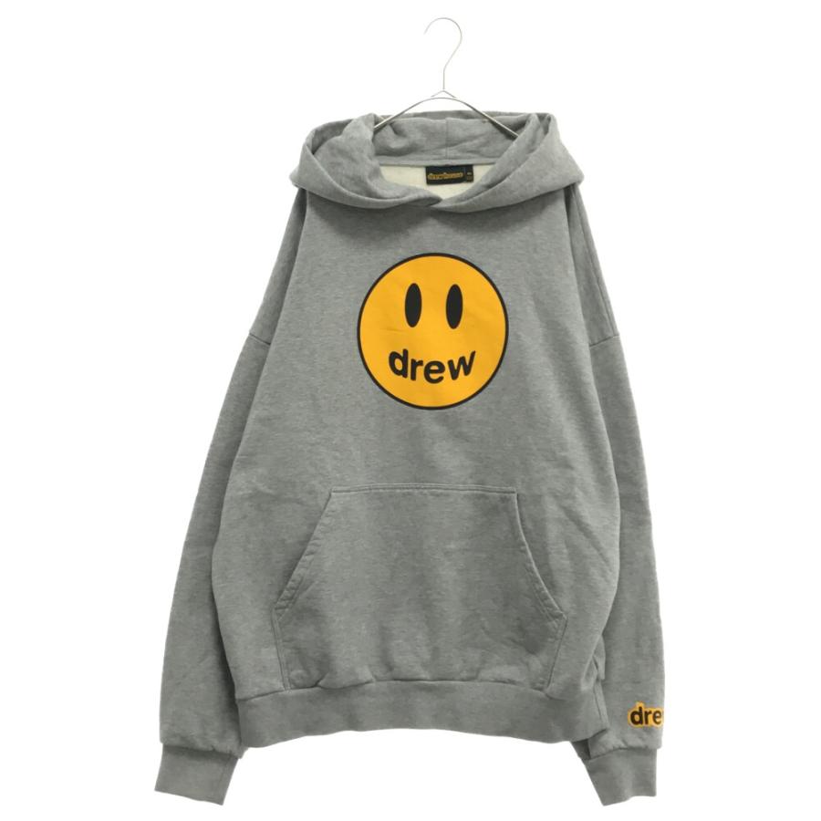 ドリューハウス Mascot Hoodie マスコットプリント スウェットプルオーバーパーカー スマイル グレー :9023E020053