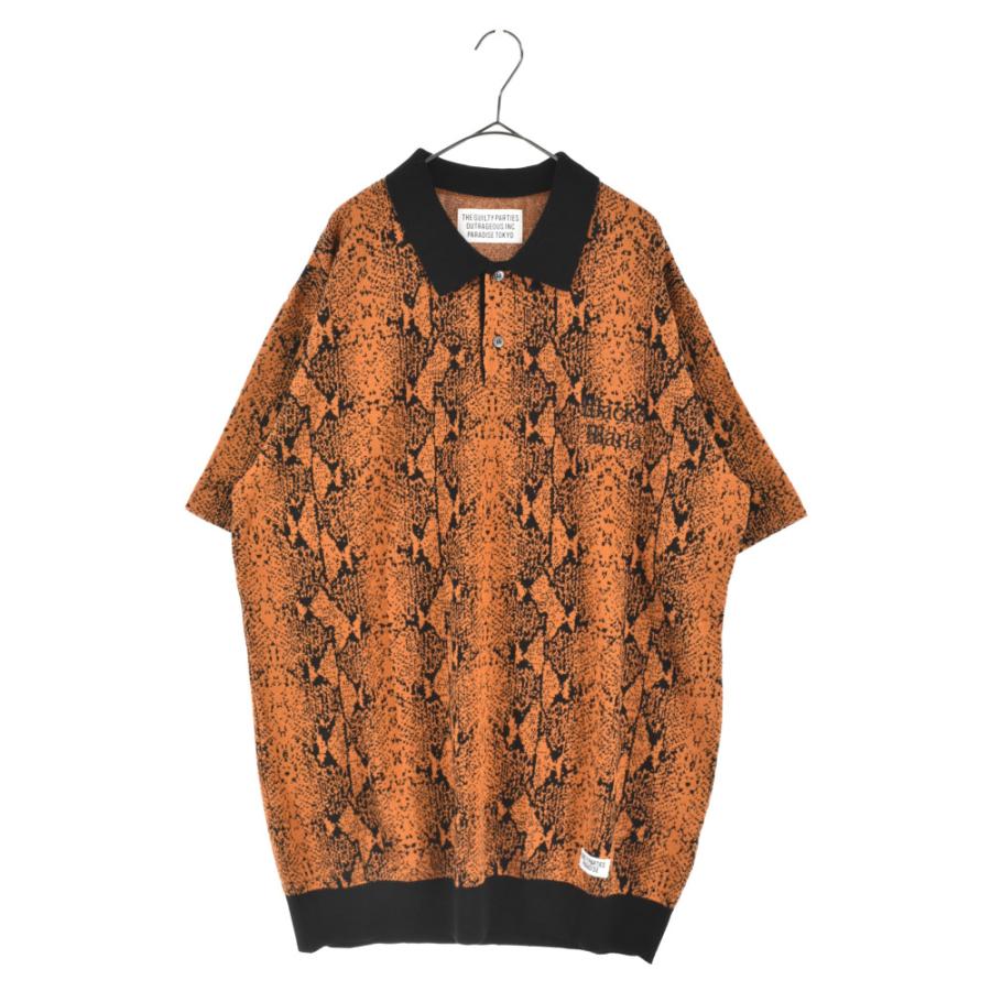 ワコマリア 23SS PYTHON KNIT POLO SHIRT パイソン柄ニット半袖ポロシャツ オレンジ 23SS-WMK-KN10  :9023E150015:BRING Yahoo!ショップ - 通販 - Yahoo!ショッピング