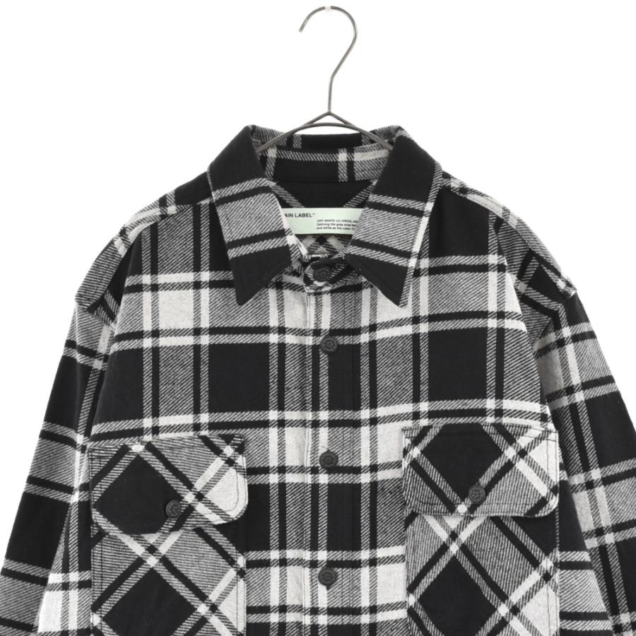 OFF-WHITE オフホワイト 18AW Quote Flannel Shirt クオートフランネル 
