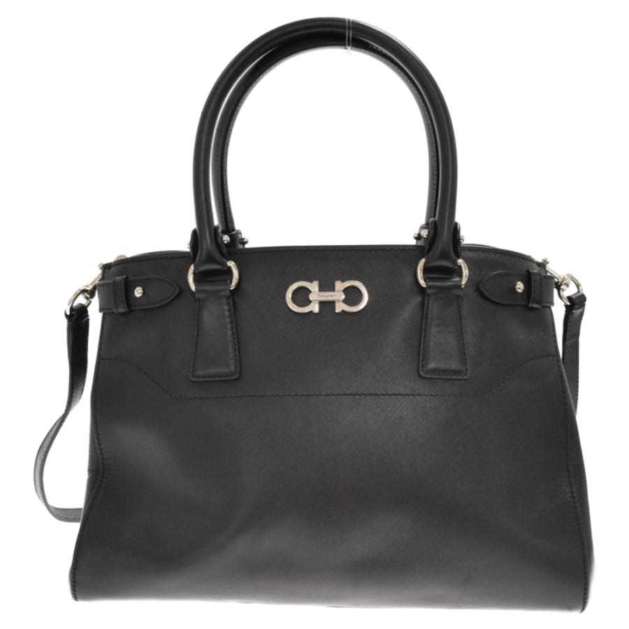 フェラガモ ガンチーニ 2wayバッグ サフィアーノ 本革 良品 フェラガモ