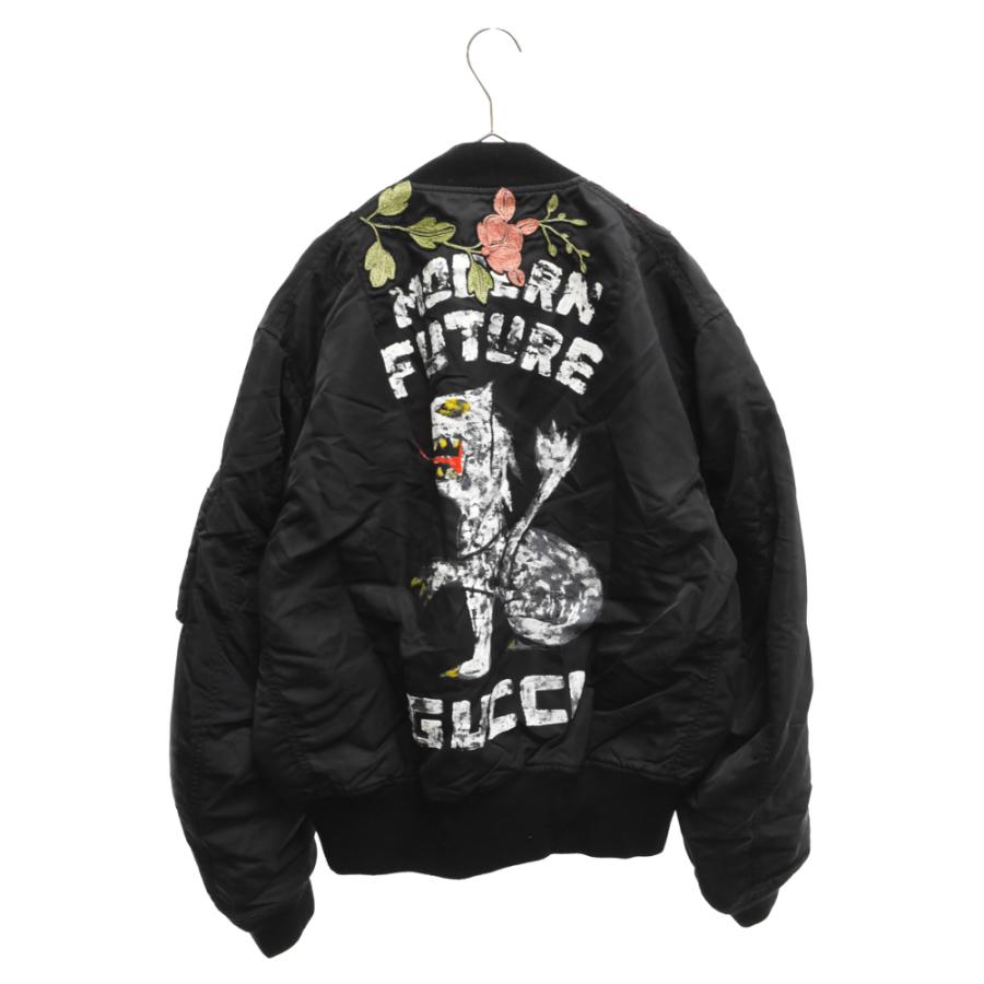 GUCCI グッチ 17AW フラワーエンブロイダリー MA‐1 ボンバー GUCCI グッチ 17AW フラワーエンブロイダリー MA‐1 ボンバー