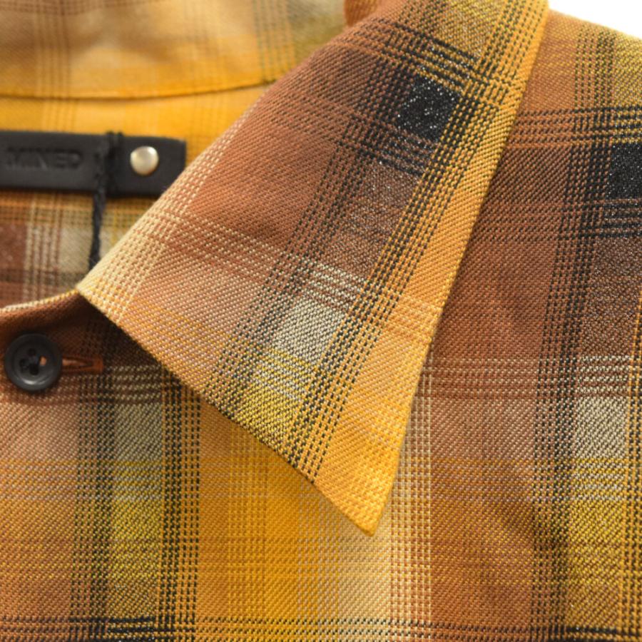 MINEDENIM マインデニム LAME OMBRE CHECK LOOSE WORK SH ラメ糸 