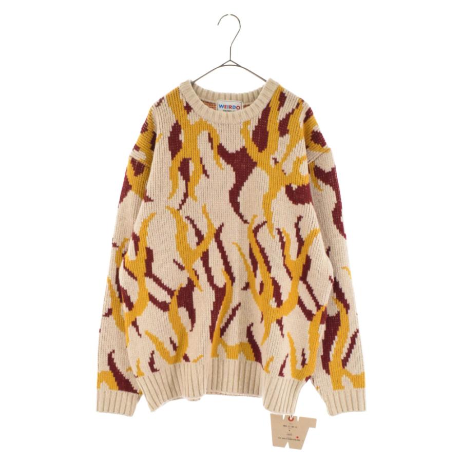 weirdo ウィアード WRD-22-AW-14 PSYCHO FLAMES SWEATER サイコ 