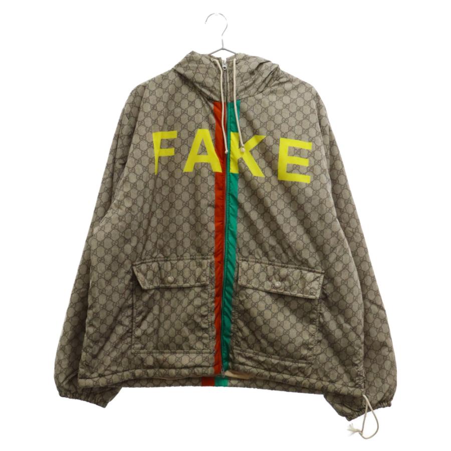 GUCCI グッチ 20AW Fake/Not Print GG Nylon Jacket フェイク GUCCI グッチ 20AW Fake/Not Print GG Nylon Jacket フェイク