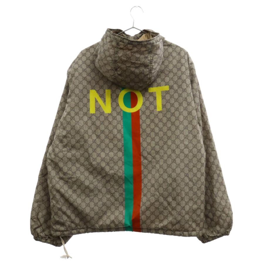 GUCCI グッチ 20AW Fake/Not Print GG Nylon Jacket フェイクノットプリントGGナイロンジャケット ブルゾン  総柄 ベージュ 636391