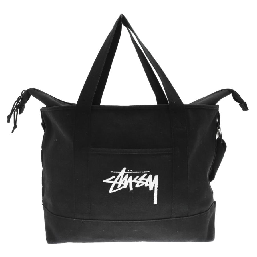 STUSSY ステューシー×NIKE Tote Bag Black×ナイキ キャンバス ロゴ