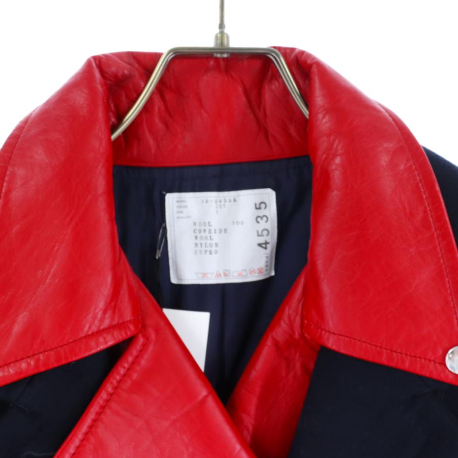 sacai Sacai サカイ 19AW ダブルライダースドッキング 再構築 sacai Sacai サカイ 19AW ダブルライダースドッキング 再構築